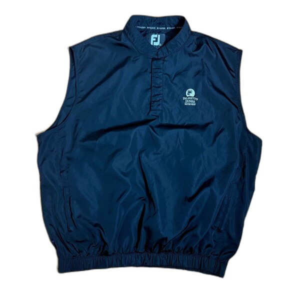 Footjoy Golf Vest 1/4 Snap Pullover Windbreaker Vest Palmetto Dunes Hilton Head - Picture 1 of 9